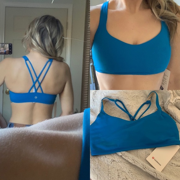 lululemon athletica Tops - NWT Lululemon free to be bra strappy back blue 6